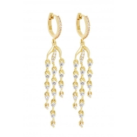 Jon Richard Gold Plated Cubic Zirconia Cascading Earrings