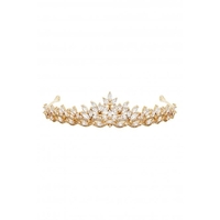 Jon Richard Gold Plated Cubic Zirconia Floral Tiara