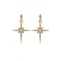 Jon Richard Gold Plated Opal and Cubic Zirconia Earrings