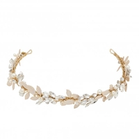 Jon Richard Gold Plated Pearl And Crystal Headband