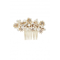 Jon Richard Gold Star And Pearl Hair Comb