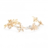 Jon Richard Janelle Gold Plated Brushed Leaf And Painted Floral Hair Vine