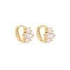 Jon Richard Mini Gold Plated Baguette Huggie Earrings