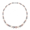 Jon Richard Multi Tonal Pink & Grey Pearl Magnetic Short Necklace