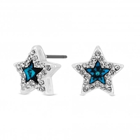 Jon Richard Radiance Collection Bermuda Blue Star Stud Earrings