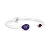 Jon Richard Radiance Collection Burgundy Delight Double Cuff Bangle