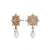 Jon Richard Radiance Collection Gold Plated Crystal Cut Fine Celestial Drop Earrings