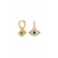 Jon Richard Radiance Collection Gold Plated Evil Eye Charm Earrings