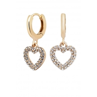 Jon Richard Radiance Collection Gold Plated Interlink Heart & Infinity Crystal Cut Earrings