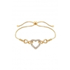 Jon Richard Radiance Collection Gold Plated Interlink Heart & Infinity Crystal Cut Toggle Bracelet