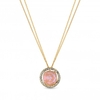 Jon Richard Radiance Collection Gold Plated Ivory Cream Halo Necklace