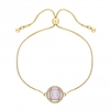 Jon Richard Radiance Collection Gold Plated Ivory Cream Halo Toggle Bracelet