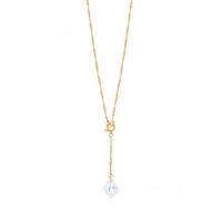 Jon Richard Radiance Collection Gold Plated T Bar Aurora Borealis Lariat Pendant Necklace
