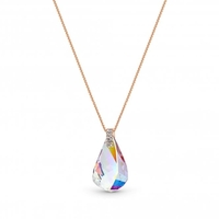 Jon Richard Radiance Collection Rose Gold Plated Aurelia Borealis Helix Necklace
