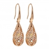 Jon Richard Radiance Collection Rose Gold Plated Cage Earrings
