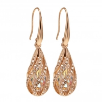 Jon Richard Radiance Collection Rose Gold Plated Cage Earrings