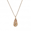 Jon Richard Radiance Collection Rose Gold Plated Cage Pendant Necklace
