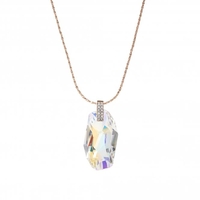Jon Richard Radiance Collection Rose Gold Plated Crystal Pendant Necklace