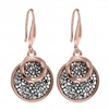 Jon Richard Radiance Collection Rose Gold Plated Crystal Rocks Earrings