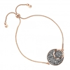 Jon Richard Radiance Collection Rose Gold Plated Crystal Rocks Toggle Bracelet