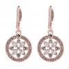 Jon Richard Radiance Collection Rose Gold Plated Floral Drop Earrings