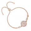 Jon Richard Radiance Collection Rose Gold Plated Floral Toggle Bracelet