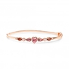 Jon Richard Radiance Collection Rose Gold Plated Pink Heart Bangle