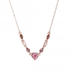 Jon Richard Radiance Collection Rose Gold Plated Pink Heart Necklace