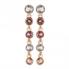 Jon Richard Radiance Collection Rose Gold Plated Pink Tennis Drop Earrings