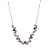 Jon Richard Radiance Collection Rose Gold Plated Purple Crystal Cluster Necklace