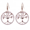Jon Richard Radiance Collection Rose Gold Plated Tree of Love Crystal Earrings