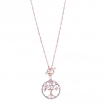 Jon Richard Radiance Collection Rose Gold Plated Tree of Love Pendant Necklace