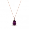 Jon Richard Radiance Collection Rose Gold Plated Trilliant Necklace