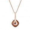 Jon Richard Radiance Collection Rose Gold Plated Vintage Cushion Pendant Necklace