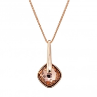 Jon Richard Radiance Collection Rose Gold Plated Vintage Cushion Pendant Necklace