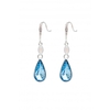 Jon Richard Radiance Collection Silver Plate Aqua Pear Drop Earrings