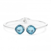 Jon Richard Radiance Collection Silver Plated Aqua Blue Cushion Bangle