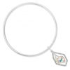 Jon Richard Radiance Collection Silver Plated Aurora Borealis Cosmic Bangle