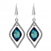 Jon Richard Radiance Collection Silver Plated Blue Diamond Frame Earrings