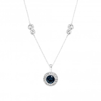 Jon Richard Radiance Collection Silver Plated Blue Halo Necklace