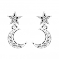 Jon Richard Radiance Collection Silver Plated Celestial Crystal Earrings