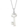 Jon Richard Radiance Collection Silver Plated Crystal Key Pendant Necklace