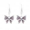 Jon Richard Radiance Collection Silver Plated Crystal Ombre Butterfly Drop Earrings