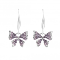 Jon Richard Radiance Collection Silver Plated Crystal Ombre Butterfly Drop Earrings