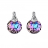 Jon Richard Radiance Collection Silver Plated Crystal Vitrail Light Earrings
