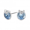 Jon Richard Radiance Collection Silver Plated Mini Pave Blue Stud Earrings