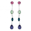 Jon Richard Radiance Collection Silver Plated Multicoloured Drop Earrings