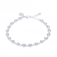 Jon Richard Radiance Collection Silver Plated Tennis Bracelet