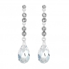 Jon Richard Radiance Collection Silver Plated Tennis Pear Drop Earrings