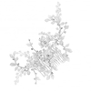 Jon Richard Radiance Collection Silver Plated Textured Leaf Beaded Hair Comb
